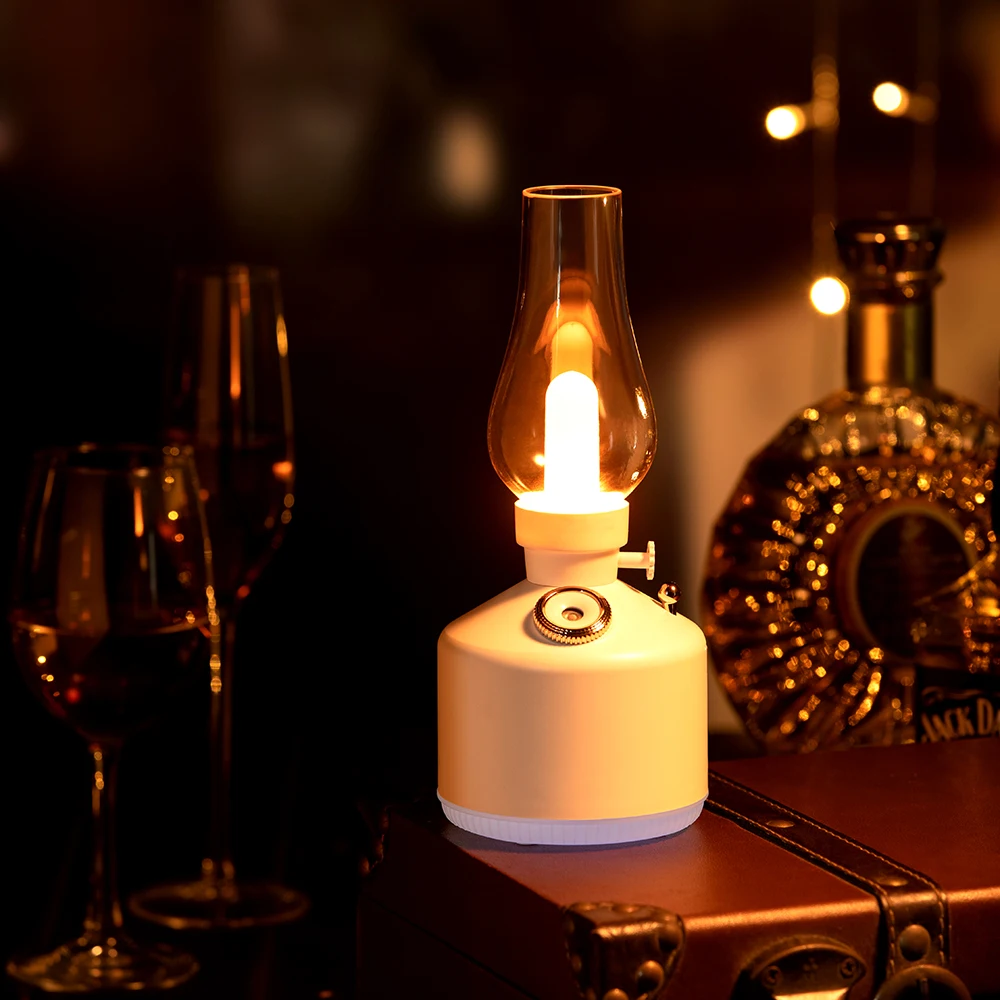 Mini 280ml Fener Led Yaratıcı Yeni Retro Zaman Işık Usb Aromaterapi Gazyağı Lambası Ev Nemlendirici Hava Nemlendirici